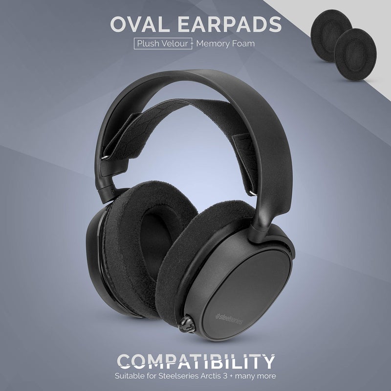 BRAINWAVZ وسادات أذن بديلة من الفيلور لسماعات HyperX Cloud و Alpha و ATH M50X و Steelseries Arctis و Logitech G Pro والمزيد، فاخرة ناعمة، رغوة ذاكرة ووسادات أذن تدوم طويلاً من Brainwavz - أسود - Image 5